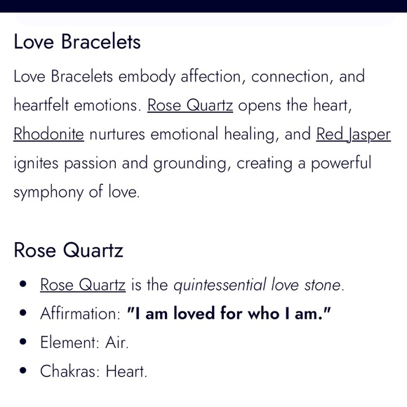 NEW Authentic Crystal Bracelets: Rose Quartz, Rhodonite, Red Jasper Love Stack - Picture 4 of 16